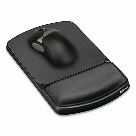 Fellowes Gel Mouse Pad, w/Wrist Rest, 6x10, Platinum 91741